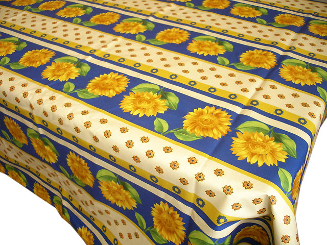 French coated tablecloth (SOLEIHAS. blue)
